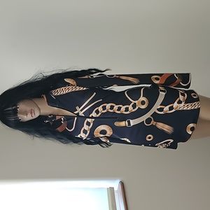 Bad Ass Long Sleeve Chain Design Dress 👗